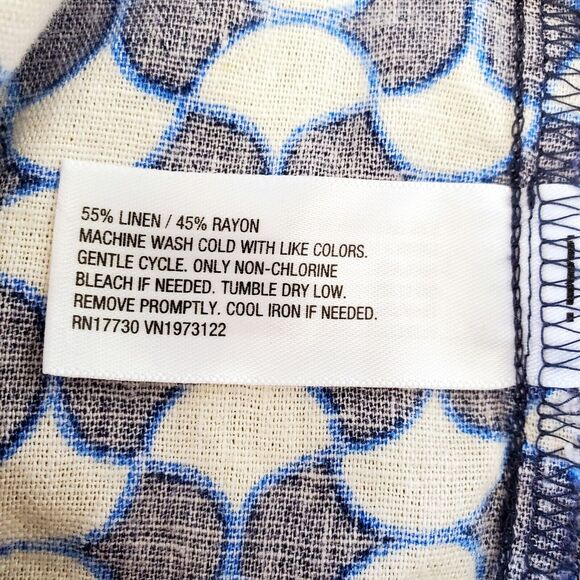 Ava & Viv Dress Women's Size 2X Blue White Geometric Halter Neck Pockets New - Picture 13 of 14